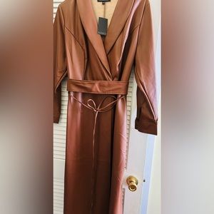 New with tags Faux Leather Wrap Dress